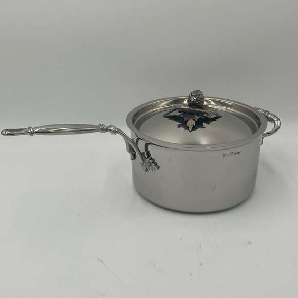 Ruffoni Opus Prima Stainless-Steel 3.5 Qt. Saucepan - Picture 2 of 14